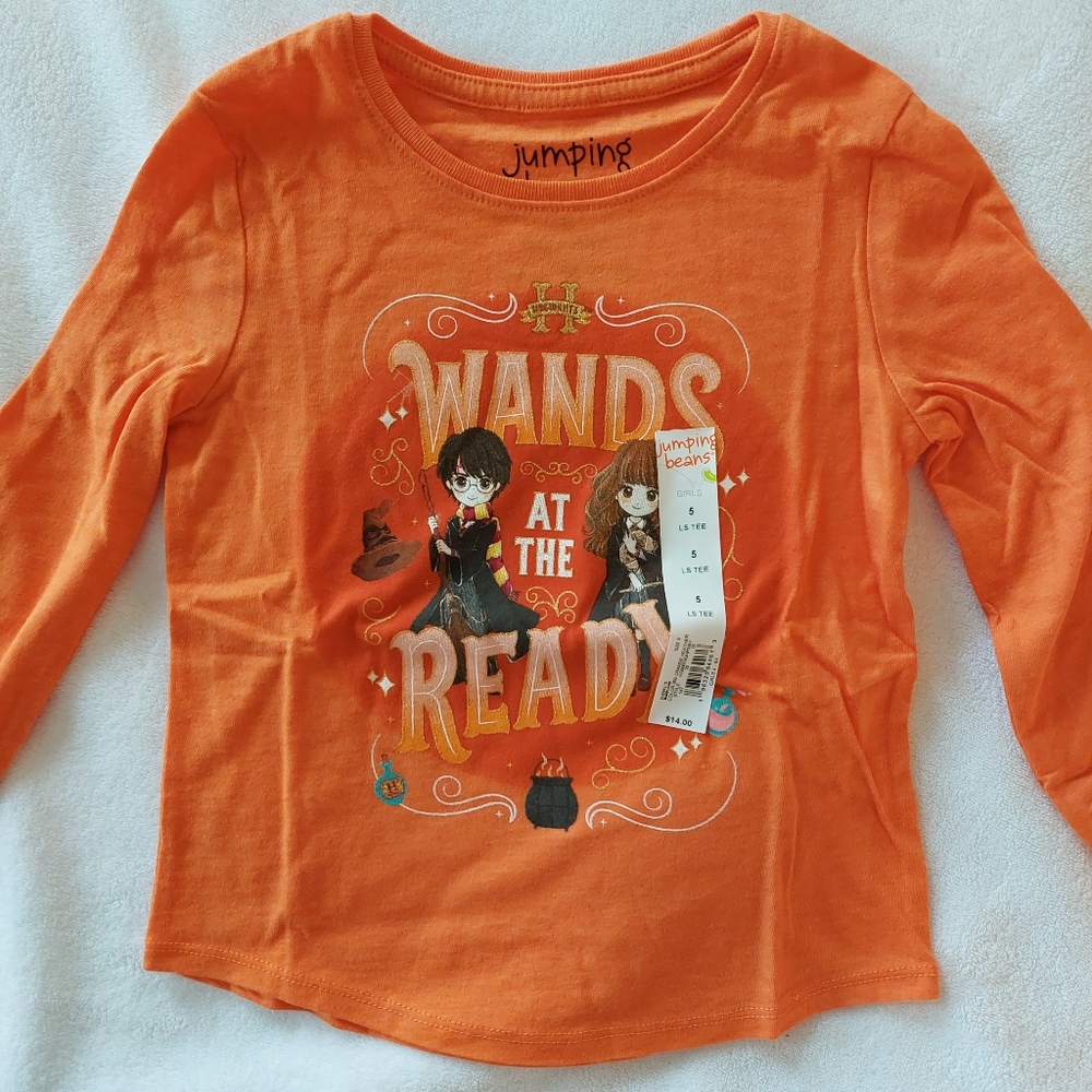 Jumping Beans Harry Potter Girls Graphic Long-Sleeve Tee, Size 5, NWT